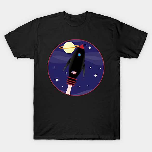 Saturn Expedition T-Shirt by Mathew Graphic
